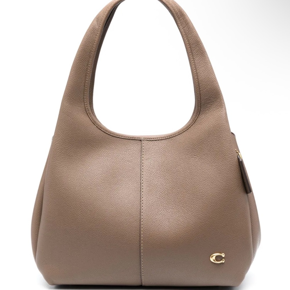 Coach Tan Hobo Bag with Gold-Toned Logo Lana
